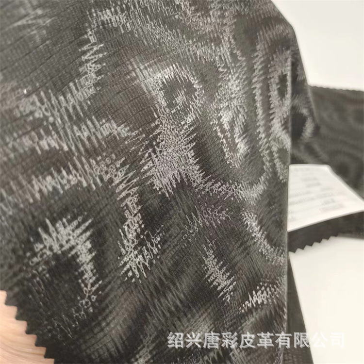 工厂直销260GSM四面弹热销纸纹pu皮革面料