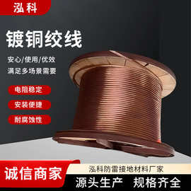镀铜绞线家用水平编织多股铜覆钢接地线纯铜防雷接地铜包钢绞线