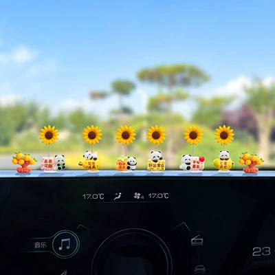 Swoop, Blessing Panda Car Ornaments, Center | Car ornaments - multiple-options-available-see-details-page-win-the-first-prize-in-one-fell-swoop-6-types-of-blessing-pandas-2-lucky-potted-plants-free-traceless-stickers