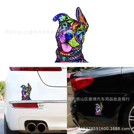 D-2712创意涂鸦狗狗汽车贴纸 可爱卡通动物装饰小贴拉花贴车身贴