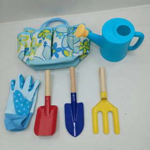New children's gardening tools suit seven-piece outdoor sand digging plastic garden work planting tools