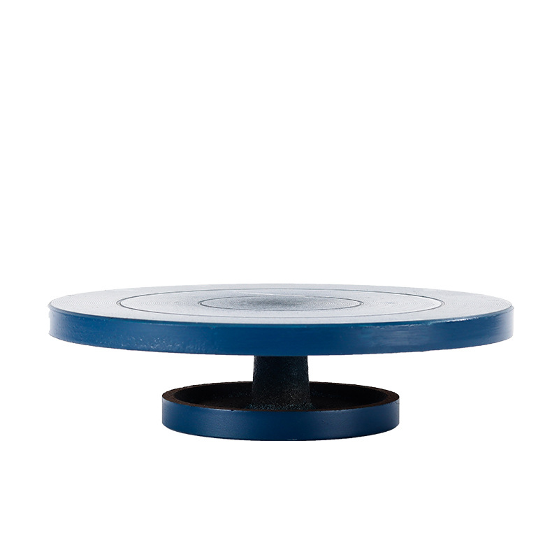 Giradiscos de cerámica modelo hecho a mano escultura de arcilla giratoria manual de hierro fundido giratorio decoración mesa giratoria de la torta Workbench