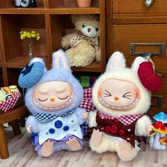 第一世代と第二世代のブラインドボックス 17 センチメートルラブブ座りパーティーベビー服人形ブラインドボックスラブブ人形着替え服