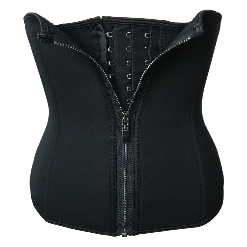 Neopreno corsé deportes fitness vientre contracción cintura sello cremallera breasted Super rápido sudor material de buceo cuerpo formación ropa para las mujeres