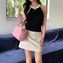 高腰波点半身裙女2026新款韩系A字短裙显瘦百搭春季甜美包臀裙子