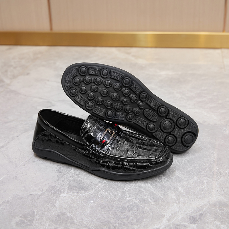 Nuovo set di scarpe comode da uomo in pelle con stampa alla moda, tendenza casual_voghion.com