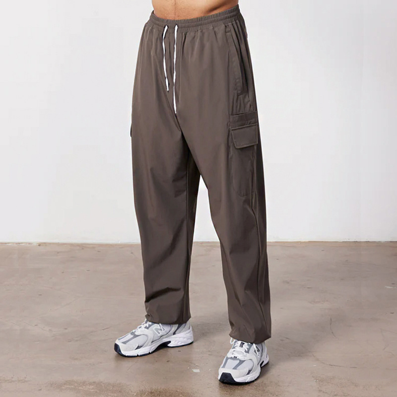 Straight Leg Pants Boys Wide Leg Pants Spring and Autumn New Solid Color Multi-Pocket Workwear Loose Casual Long Sweat Pants Trendy Draping Straight Leg Pants Boys Wide Leg Pants Spring and Autumn New Solid Color Multi-Pocket Workwear Loose Casual Long Sweat Pants Trendy Draping