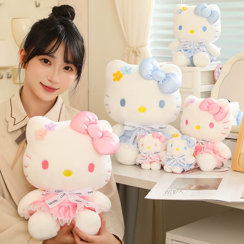 Футляр Hello Kitty, hello kitty, милая кукла, плюшевая игрушка для друга, цветочная, подарок для девочки
