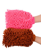 雪尼尔清洁手套 洗车家务多功能抹布手套 双面珊瑚绒擦车擦灰