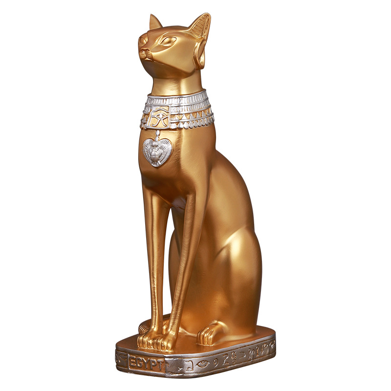 Creative Egyptian cat god guardian decoration home living room wine cabinet decoration personalized Lucky Cat resin crafts