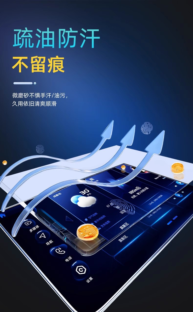 Suitable for 22-26 Models of Volkswagen Passat Pro Central Control Screen Navigation Tempered Film Protective Film Car Interior
