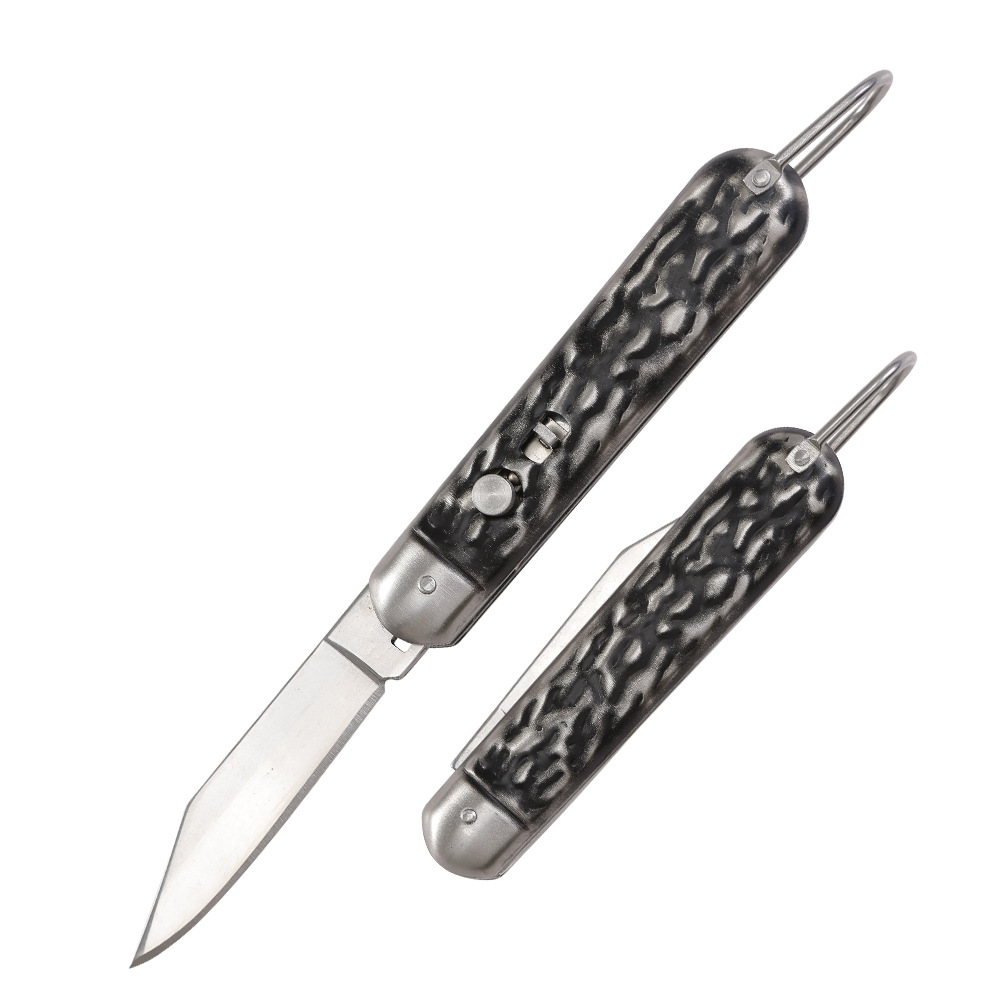 Fábrica directa al aire libre cuchillo plegable esmerilado mango negro cuchillo de frutas cuchillo Yangjiang cuchillo de supervivencia cuchillo de caja abierta image 6