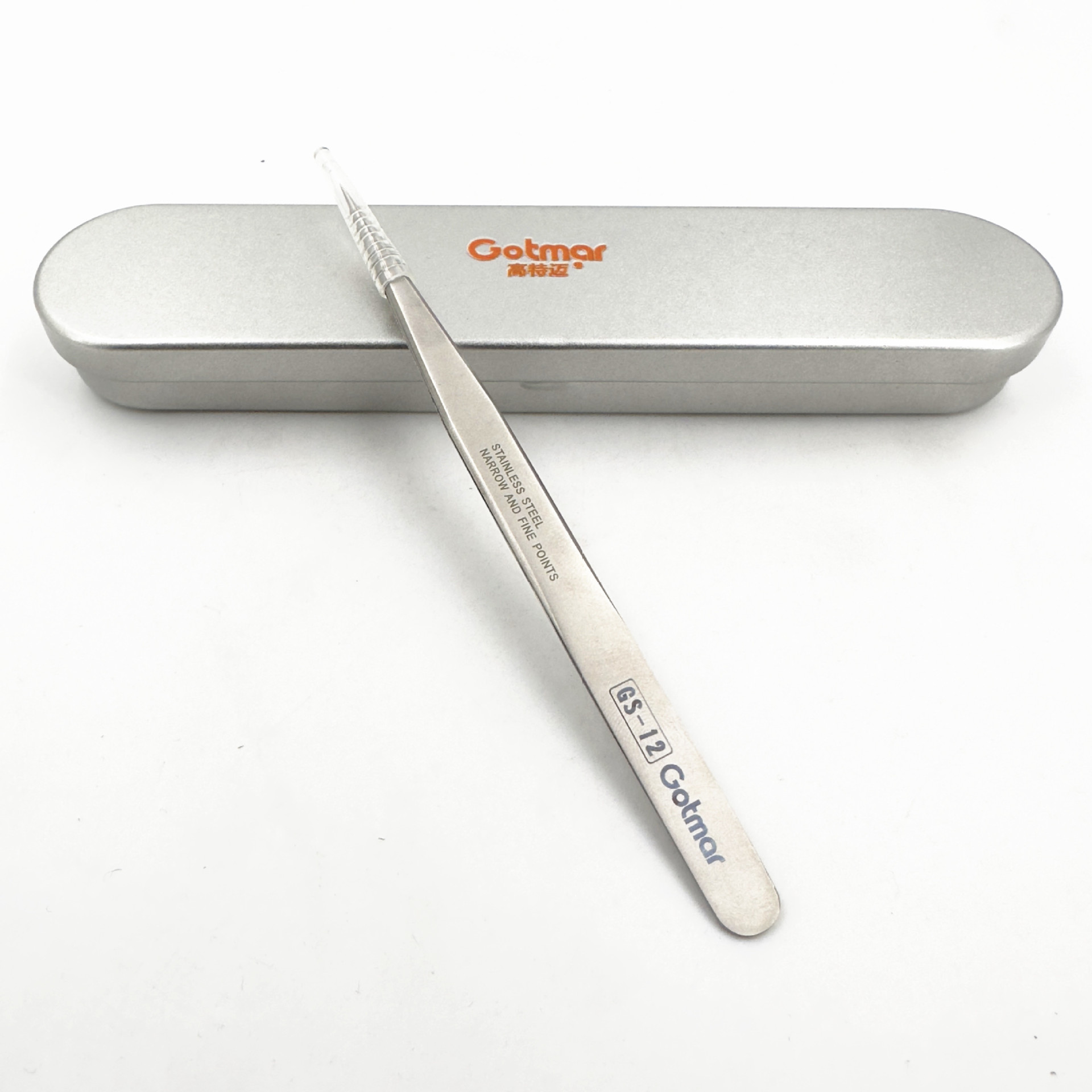 高特迈精钢27A精密镊子钟表手机维修超硬防磁酸弯直尖头镊子