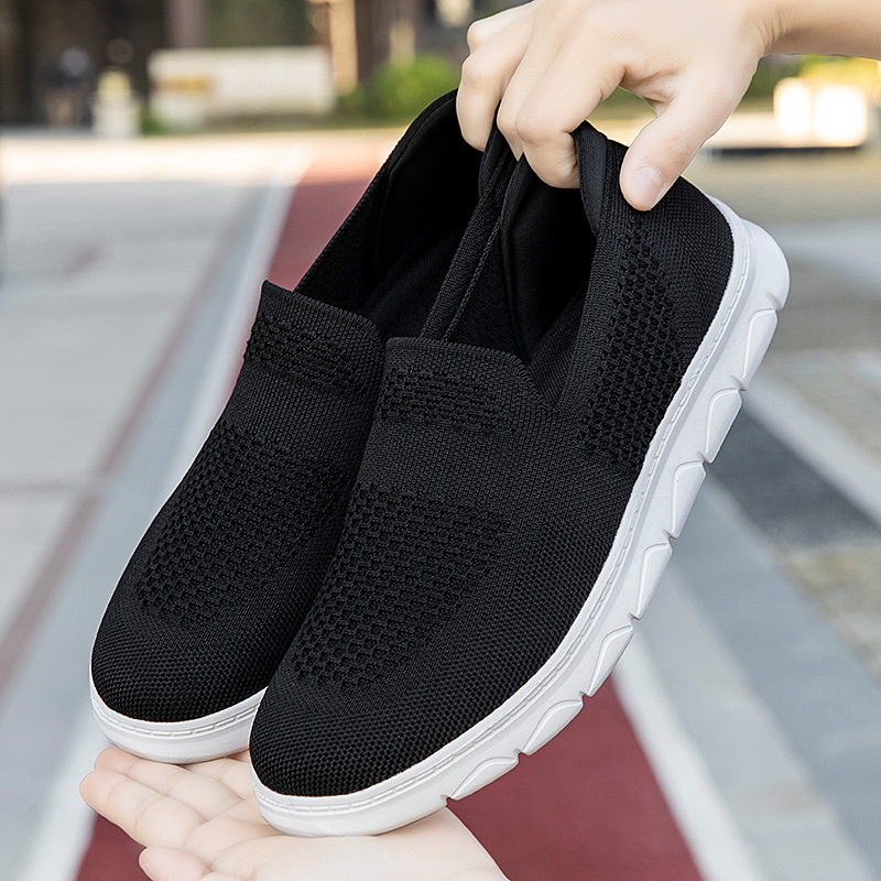 2024 spring new old men's shoes men's middle-aged and elderly walking shoes breathable dad shoes lightweight non-slip Support Delivery
