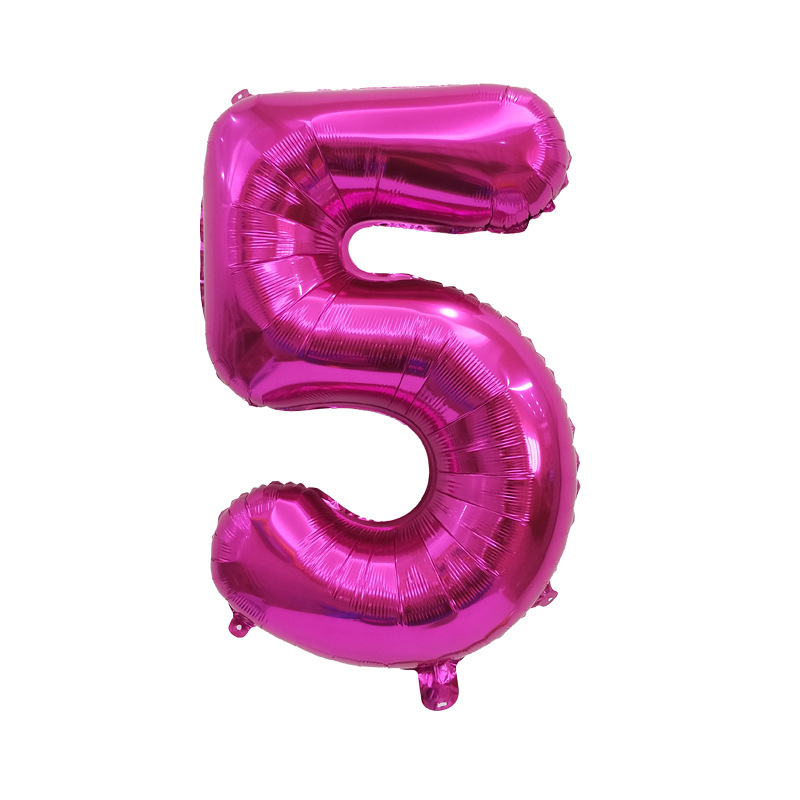 Pequeño globo digital 16 pulgadas versión americana delgada decoración del cuerpo fiesta de cumpleaños Comercio exterior globo de película de aluminio al por mayor globo digital