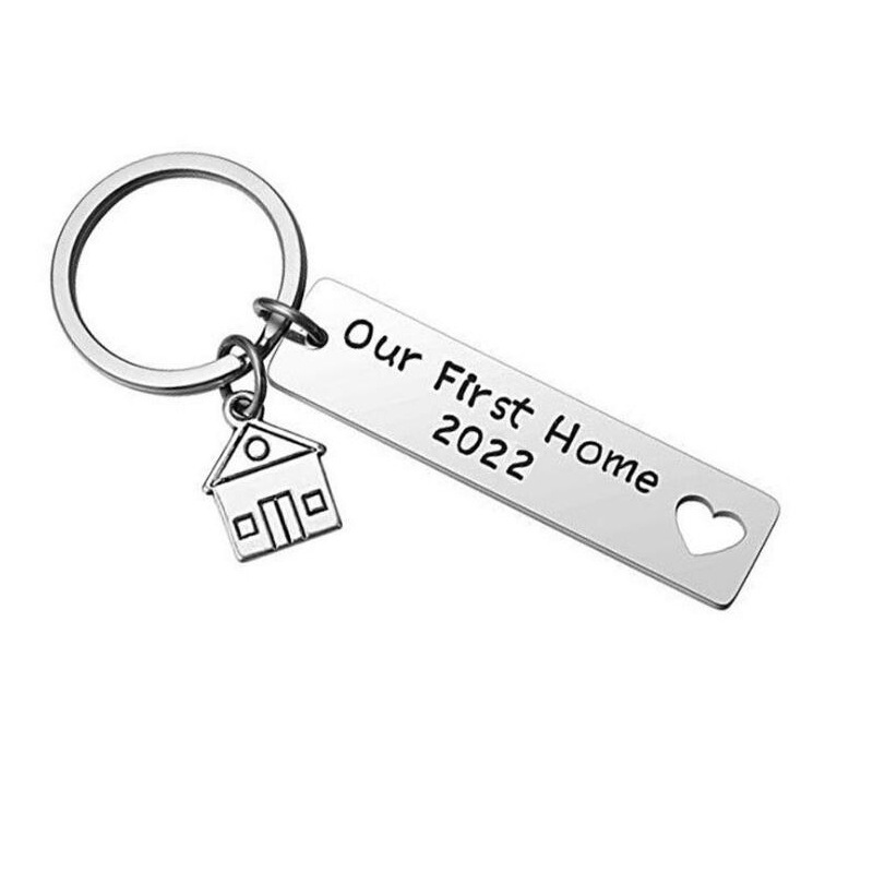 1 Piece Simple Style Letter House Stainless Steel Unisex Bag Pendant Keychain display picture 1