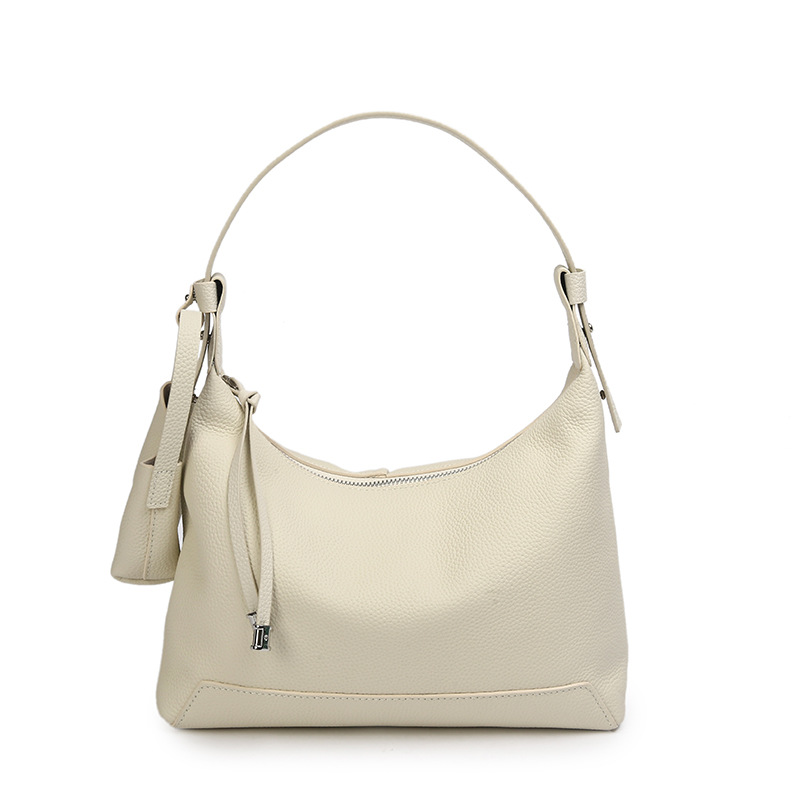Women's New Genuine Leather Crescent Bag - Large Capacity Shoulder Crossbody Hobo Dumpling Bag & Underarm Handbag - Thumbnail 6