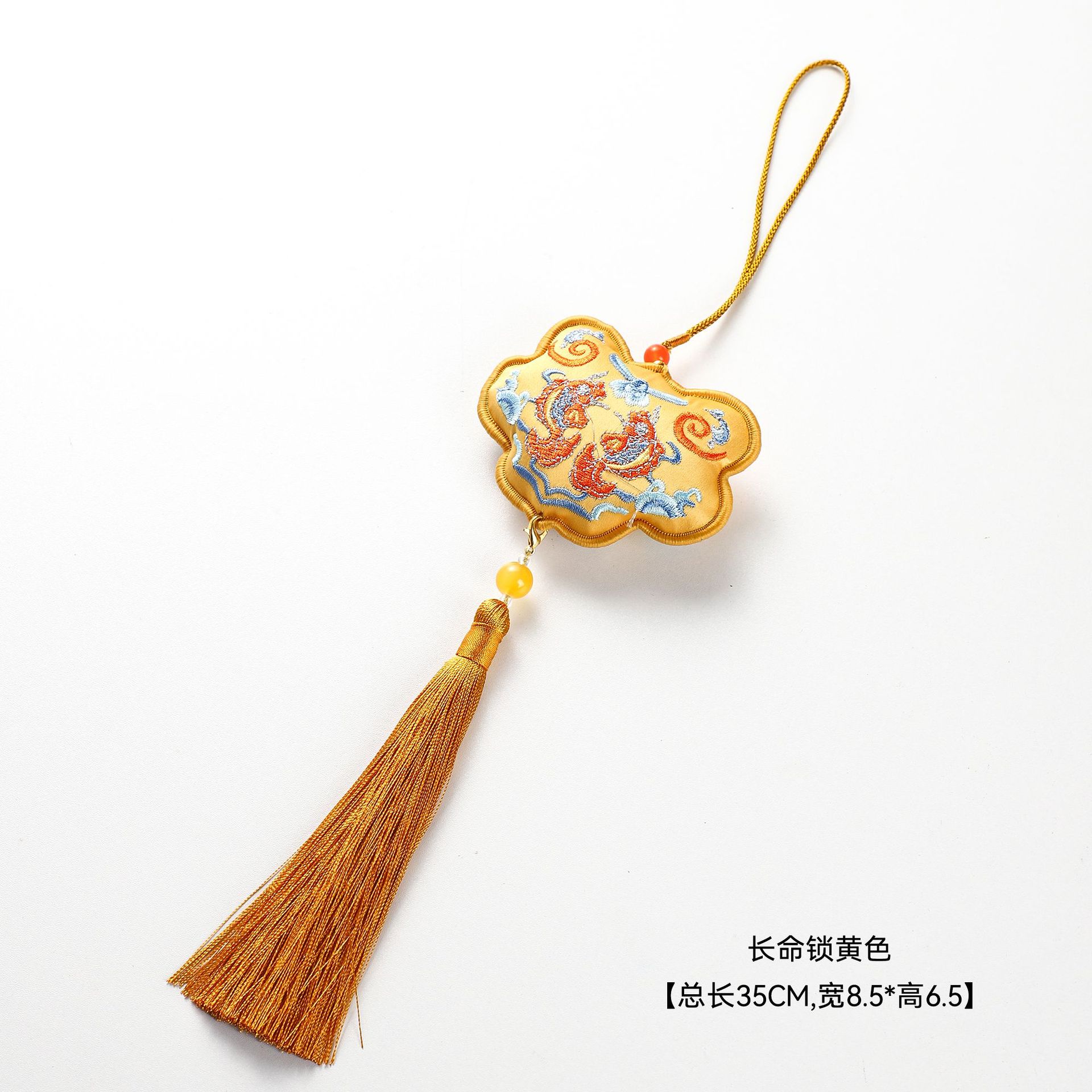 Colgante de cerradura concéntrica de siete colores de cordier de estilo chino decoración de barril de fiesta de Año Nuevo con flores de material DIY colgante de flores