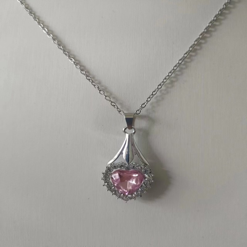 Exquisite Pendant Necklace Korean Style Micro Inlaid Versatile_voghion.com