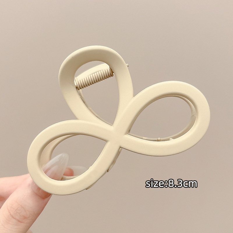 韩系中号鲨鱼夹小众设计感发卡简约轻奢发夹优雅气质精致爱心抓夹|undefined