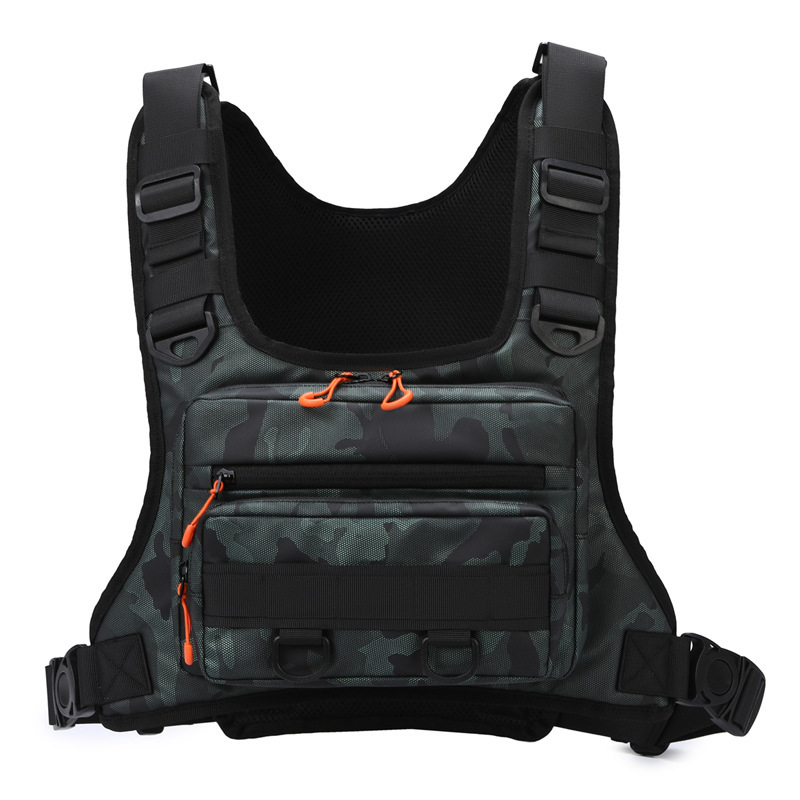 New cross-border tactical vest bag, multifunctional outdoor sports camouflage chest bag, waist bag, men's cycling backpack