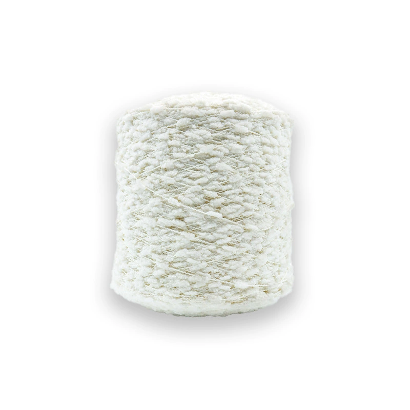 3.8 strand toothbrush yarn blended handwoven DIY raw material white blank fancy yarn Shaoxing manufacturing