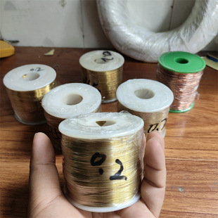 0.2-0.8mm Bright Shaft-Mounted Annealed Soft Brass Wire Handmade DIY Beaded Flower Decoration H65 Brass Wire