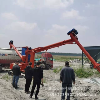 码头螺旋卸船机 石灰石粉装车移动绞龙设备 粉煤灰机械臂清库机