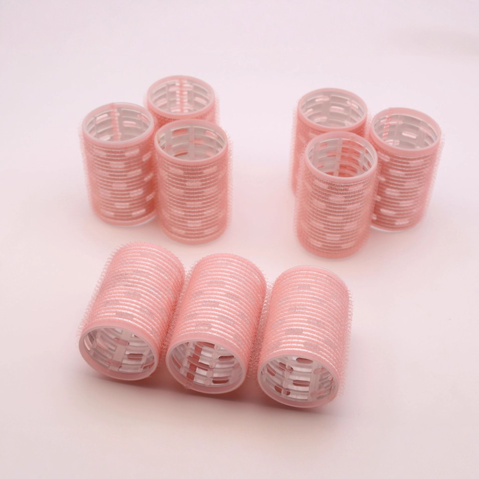 Hair Curlers with Aluminum Bangs, Self-Adhesive Fluffy Hair Curlers on Top of the Head, Solid Color Styling Curlers, Wholesale from Manufacturers