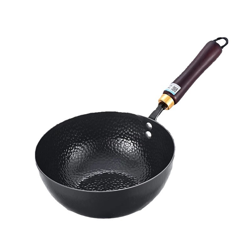 Zhangqiu olla de hierro de leche de olla de hierro puro profundizar la olla de alimentación suplementaria especial para bebés, olla de fresa para una persona, olla de hierro pequeña