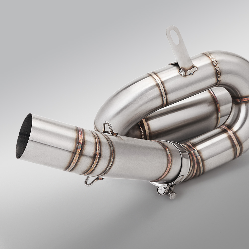 Motorcycle modification: CFMOTO 400NK 650NK mid-section exhaust pipe, tail section silencer, Scorpio SC tail section
