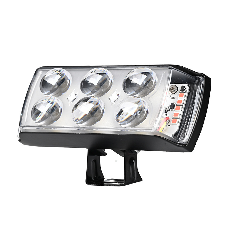 Lámpara de luz corta de tres lados de motocicleta LED flash de explosión de luz intensa exterior de farol integrado de pavimentación de carretera para vehículo eléctrico image 13