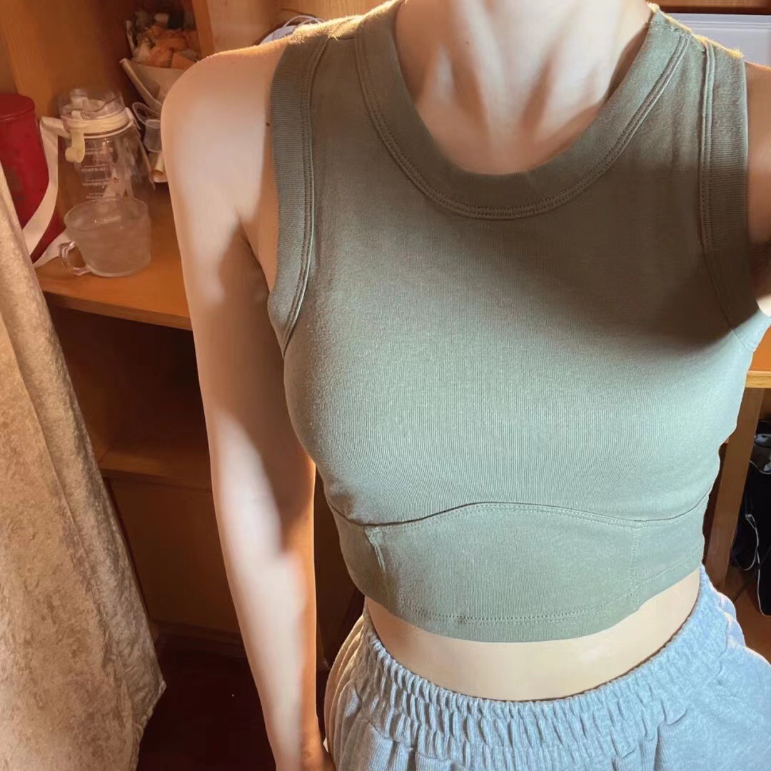 METWO camisola en forma de I en vivo de látex sin costuras slim fit con almohadilla en el pecho belleza espalda chaleco envuelto pecho desgaste exterior