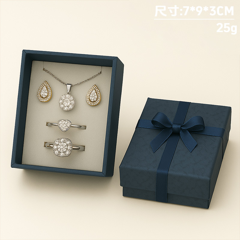Caja de papel cubierta de cielo y tierra de nubes Caja de embalaje de joyería de estilo ins Collar multifuncional Pendientes Anillo Caja de regalo al por mayor