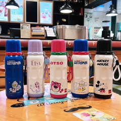 2024 New Style Drinking Straw Water Cup for Children, Cute Double-Use Cup for Girls, Portable Water Bottle for Boys 