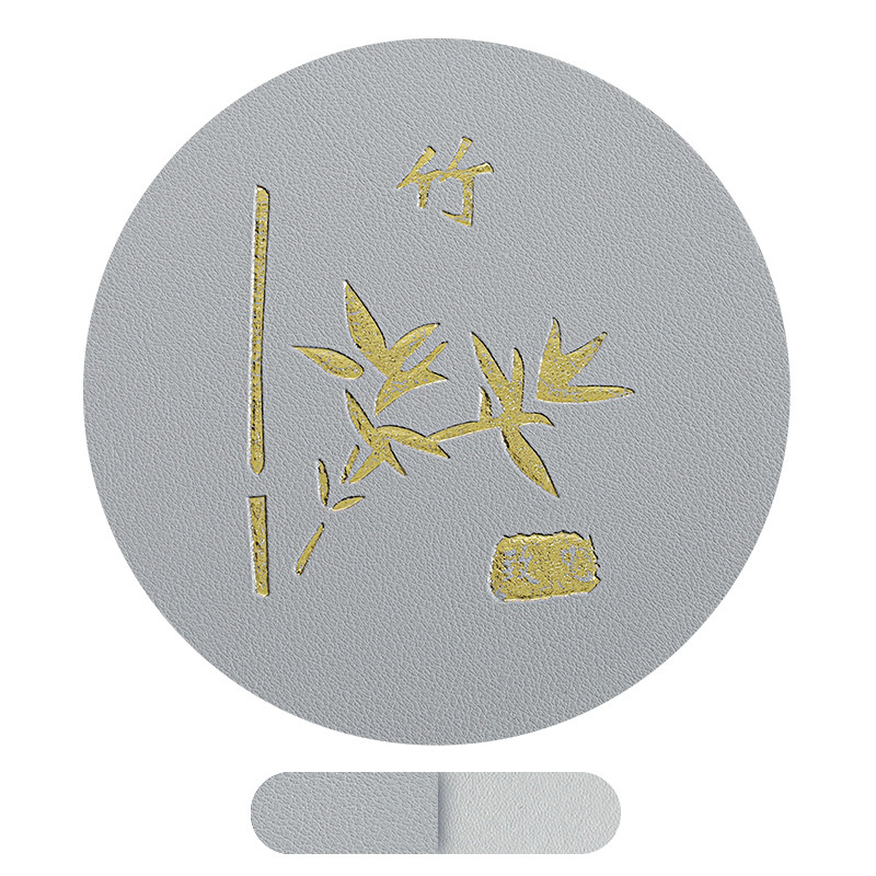 Alfombrilla de mesa de aislamiento térmico de cuero ZF, posavasos simples antideslizantes, aceite impermeable, pu, mesa de comedor de hotel ovalada, alfombra de mesa de cuero para el hogar