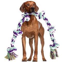 Amazon 人気の大型犬 6 ノット咀嚼ロープインタラクティブ用品ペット綿ロープおもちゃロープノット噛みつき耐性臼歯綱引き