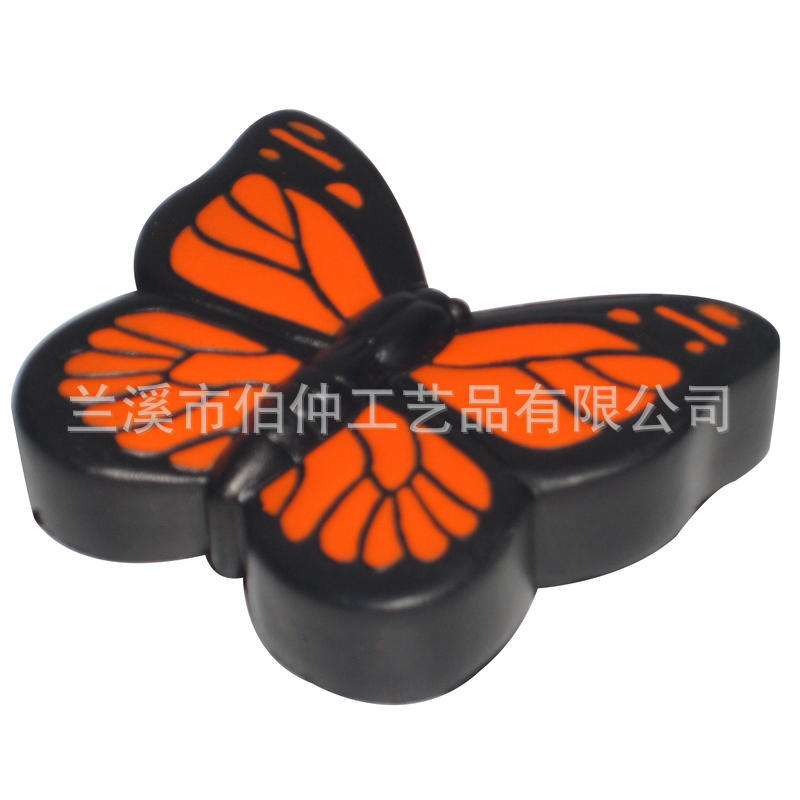 亚马逊商品PU蝴蝶压力球昆虫PU发泡儿童挤压玩具印刷logo厂家批发