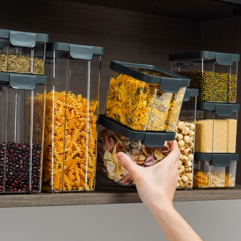 Герметичная банка пластиковая для хранения пищи, свежие продукты, сухие крупы,