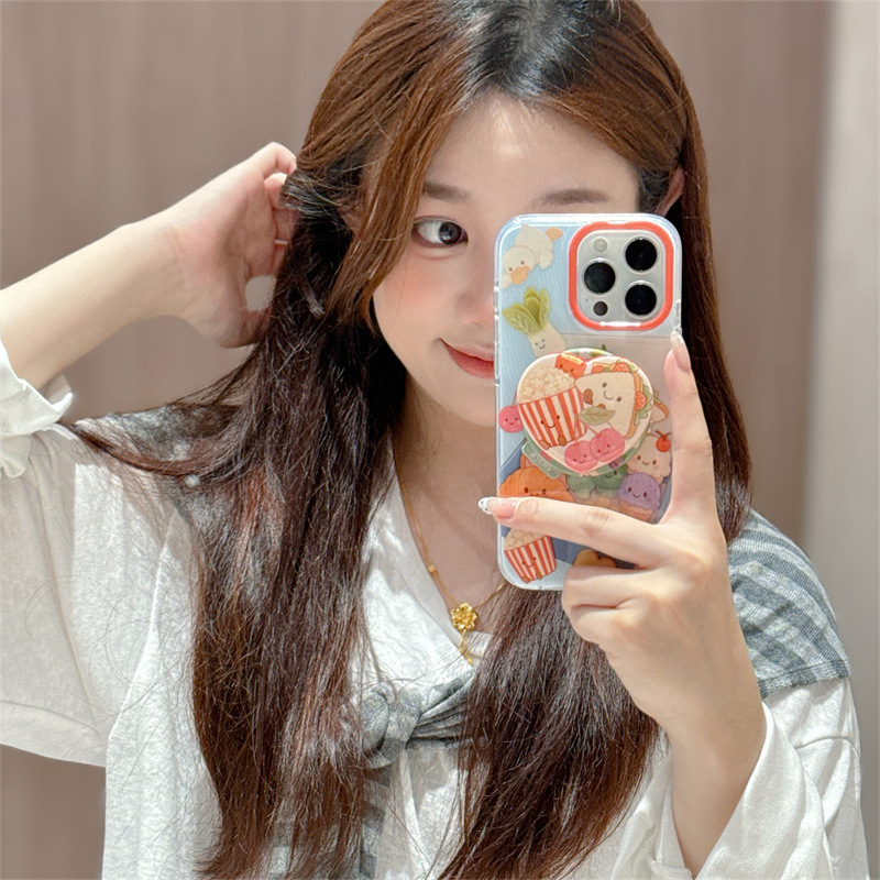 jellycat三明治爆米花磁吸适用iPhone17苹果16ProMax/15/14手机壳