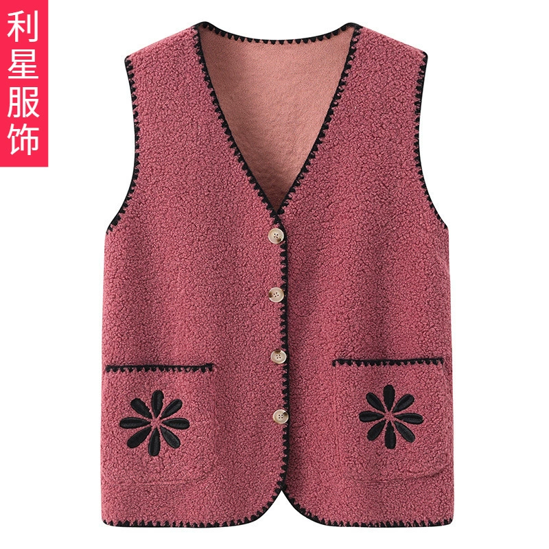 Весенне-Осенний жилет для бабушки-кардиган, жилет для мамы, жилет для старой женщины, жилет для 70 лет 80 Old Lady