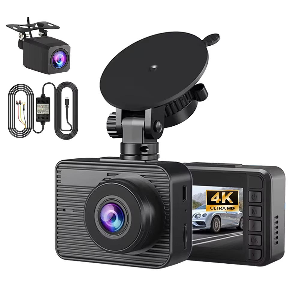 4K Avtomobil Videoregistratoru Ön və Arxa Kamera Wi-Fi GPS ilə