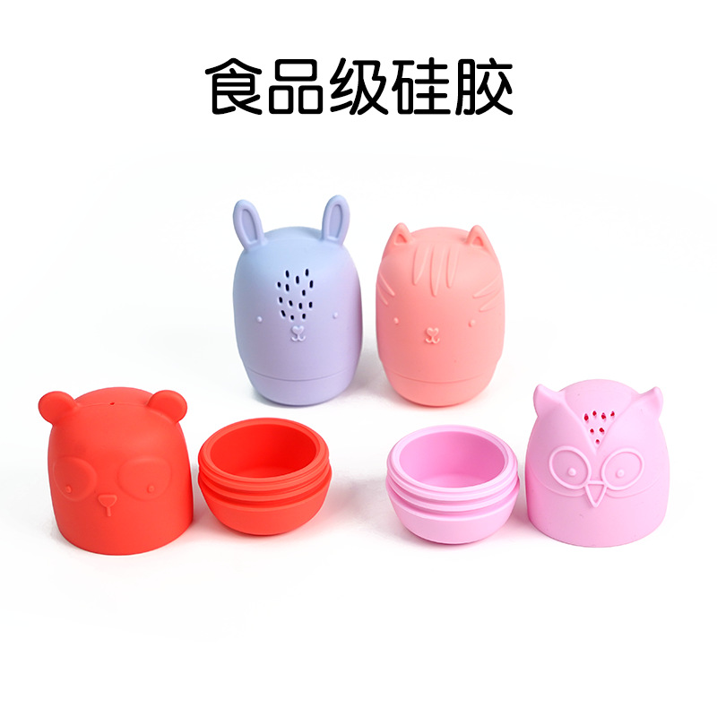 Juguetes de baño y agua para niños Aojeni de verano, juego de juguetes de baño para bebés de silicona de grado alimenticio con diseño de animales de dibujos animados