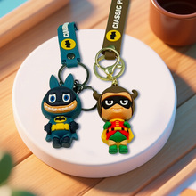 跨境软胶卡通钥匙扣创意公仔钥匙挂件高级感情侣钥匙扣小挂件批发