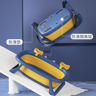 婴儿洗澡盆浴盆宝宝可折叠幼儿坐躺大号浴桶宠物家用新生儿童马小