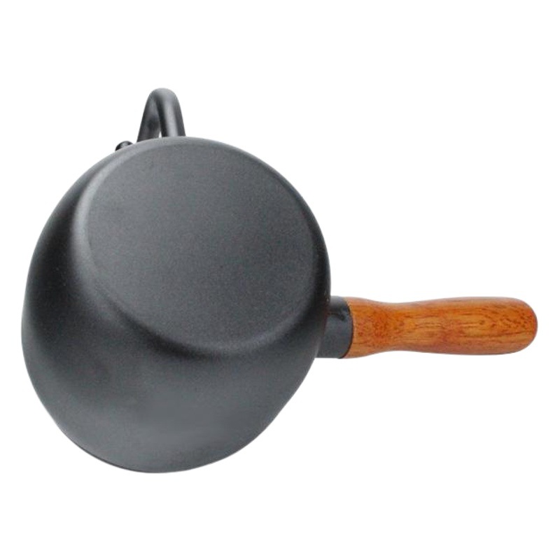 Acero inoxidable mano cafetera 304 Moka boca larga boca delgada tetera mango de madera larga teflón cafetera al por mayor