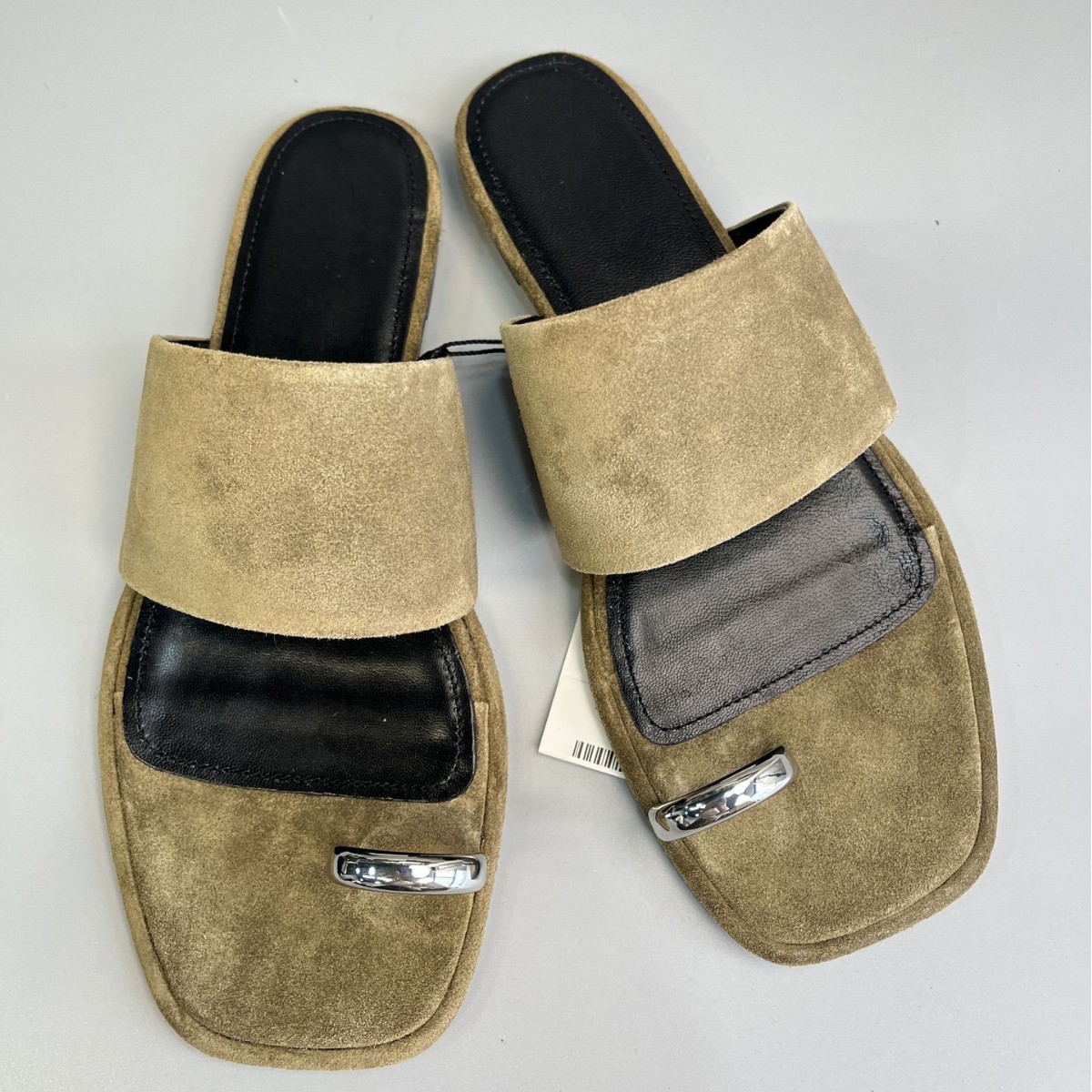 Spanish MD Women's S, Genuine Slippers, Slip-on Sandals With Split Toe, Cracked Leather Beach Sandals, Casual Flat_vogvips.com