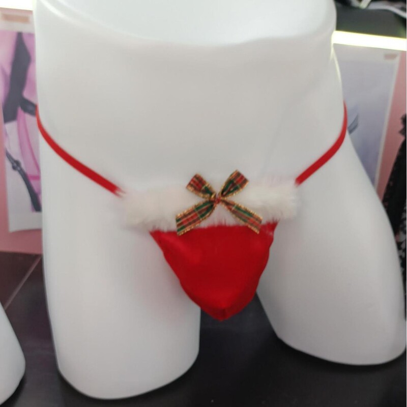Men's Sexy Lingerie Christmas-Themed Briefs, Low-Waist Men's Sexy Thongs