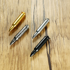 Stainless steel bullet pendant necklace personalized hip-hop laser English cross-border jewelry accessories jewelry PN-899