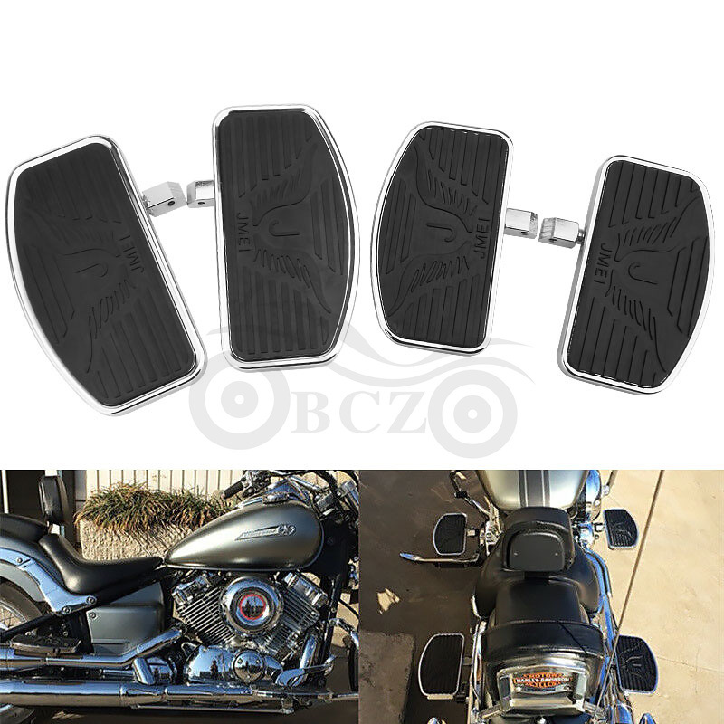 Motorcycle accessories are suitable for universal modified Eagle front and rear large pedals and black rest pedals